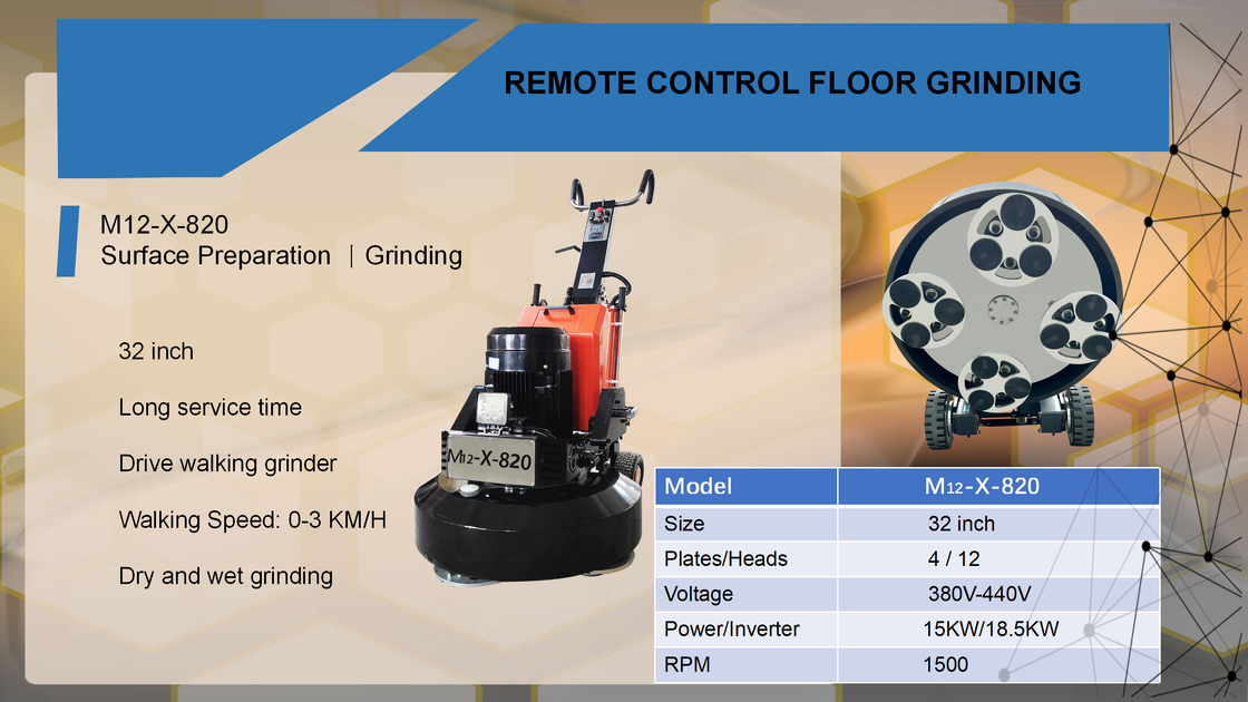 Remote Control  Concrete Floor Grinder For Terrazzo Granite Marble Floor